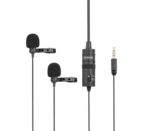 BY-M1DM Dual Omni-directional Lavalier Mic