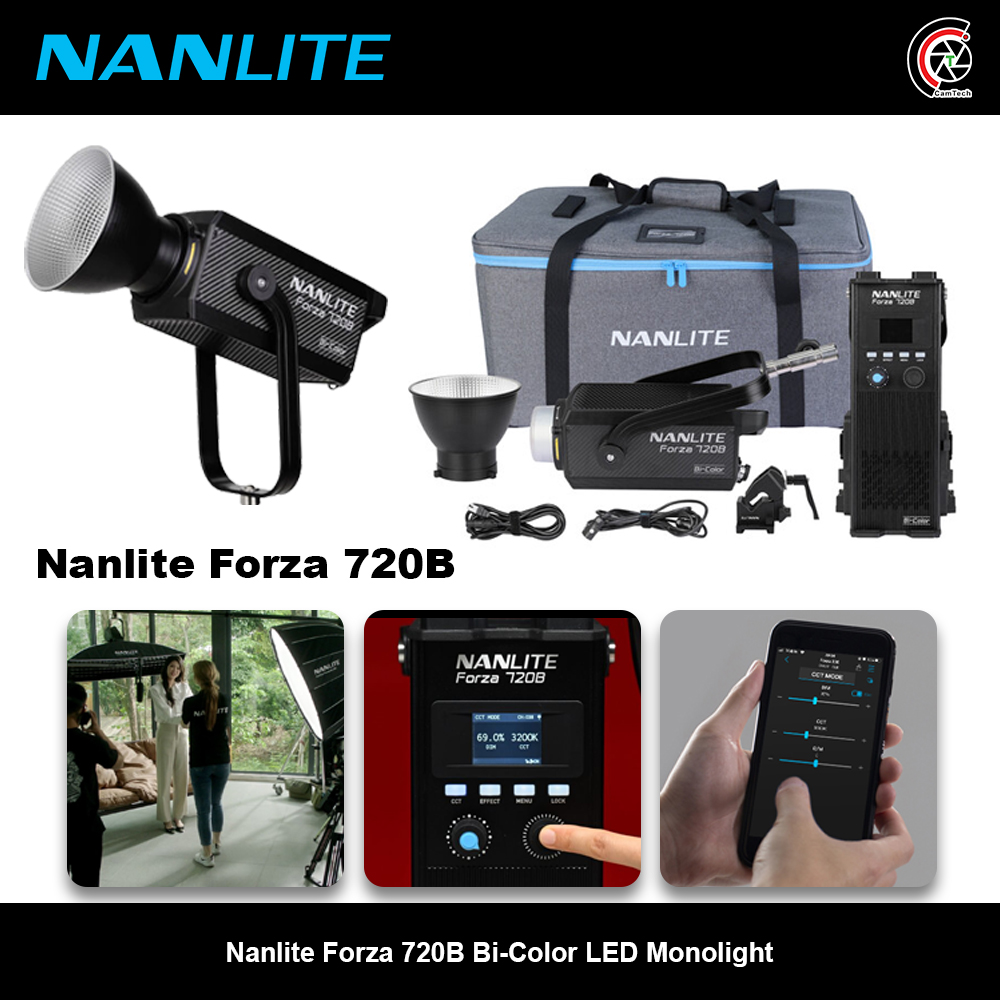 Nanlite Forza 720B Bi-Color LED Spotlight with Rolling Case